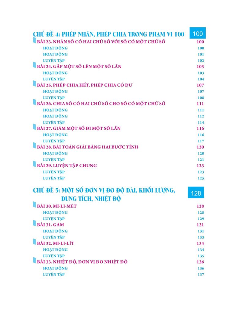 GIẢI BÀI TẬP TOÁN 3/1 (THEO CT GDPT MỚI)
