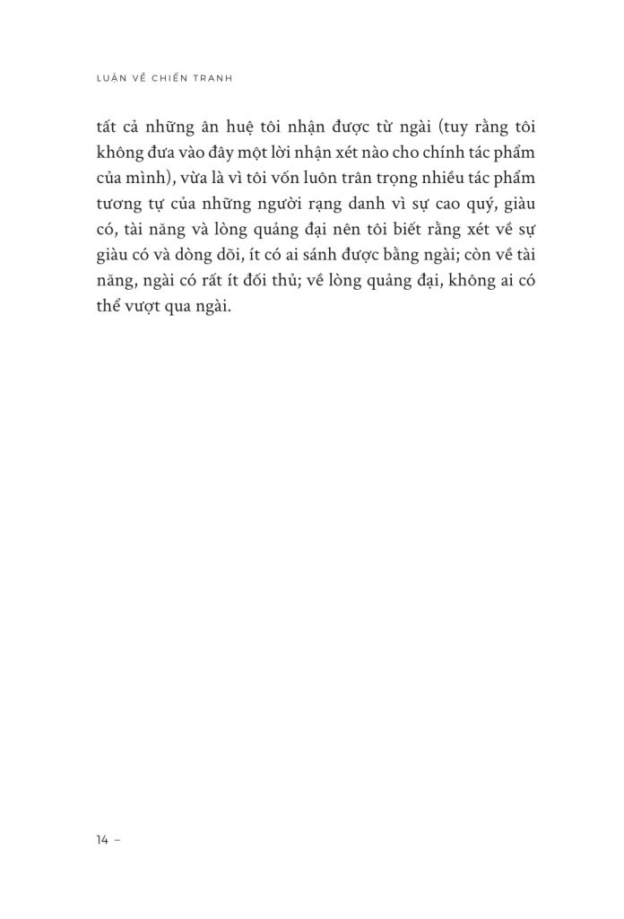 LUẬN VỀ CHIẾN TRANH