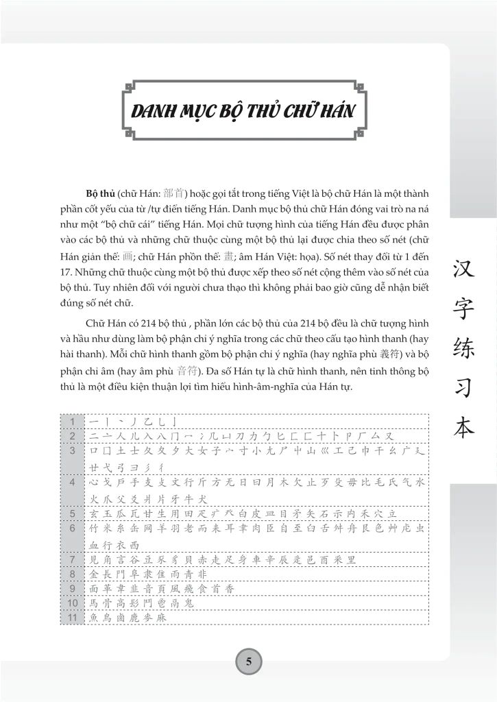 TẬP VIẾT CHỮ HÁN-THEO GIÁO TRÌNH HÁN NGỮ PHIÊN BẢN MỚI