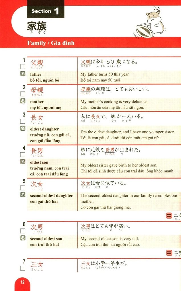 2000 Từ Vựng Dành Cho Kỳ Thi Năng Lực Nhật Ngữ N3