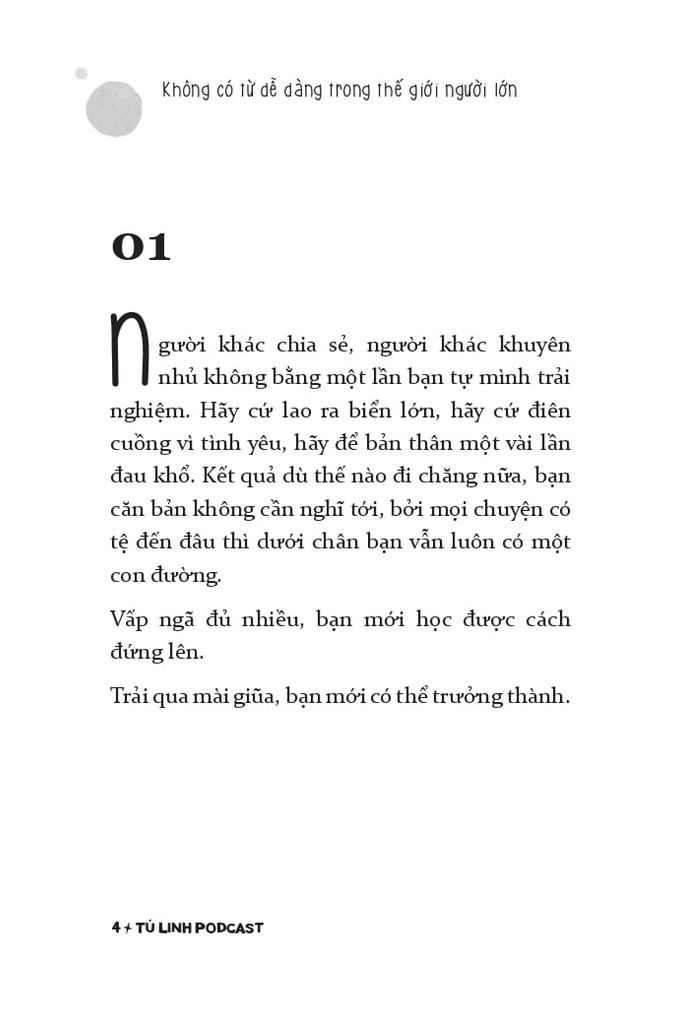 KHÔNG CÓ TỪ DỄ DÀNG TRONG THẾ GIỚI NGƯỜI LỚN-TẢN VĂN SONG NGỮ VIỆT TRUNG