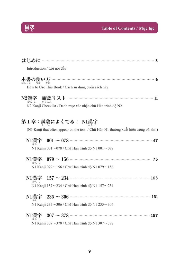 KỲ THI NĂNG LỰC NHẬT NGỮ-SỔ TAY HÁN TỰ N1 800