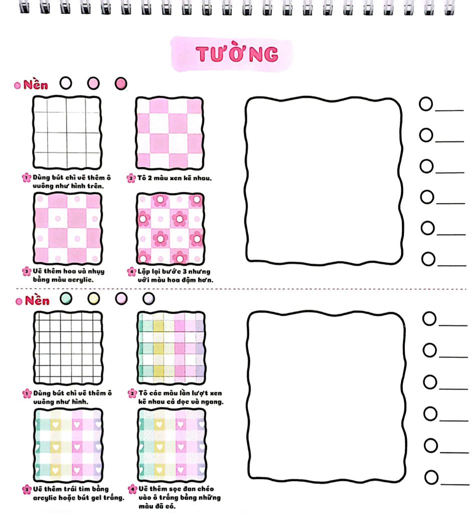 HOW TO DRAW CUTE PATTERNS-TÔ MÀU NGHỆ THUẬT THẬT DỄ