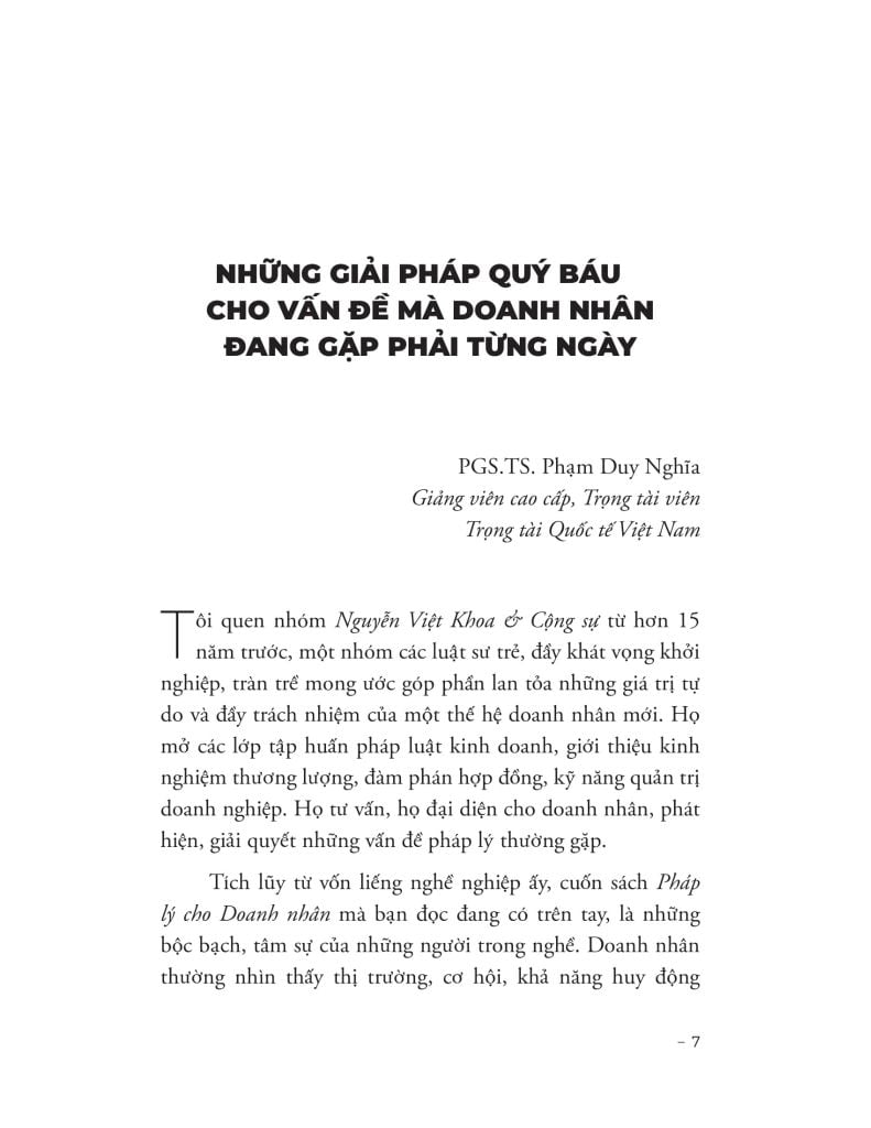 Pháp Lý Cho Doanh Nhân