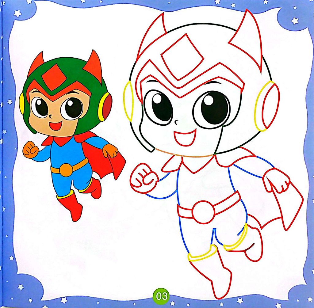 BÉ TÔ MÀU SÁNG TẠO - SIÊU NHÂN