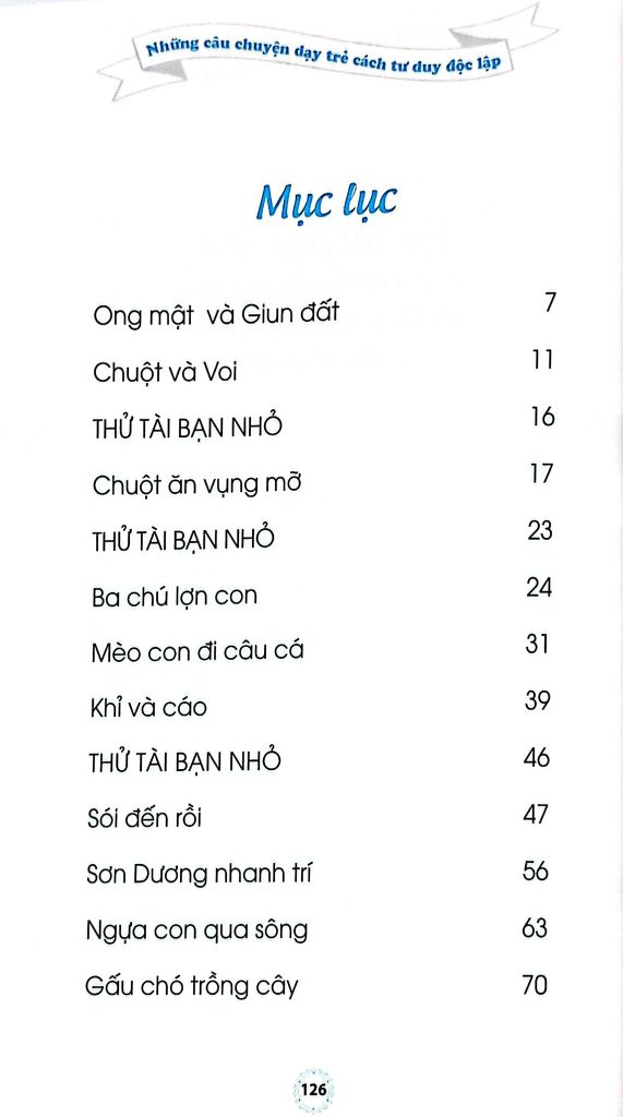 Những Câu Chuyện Dạy Trẻ - Cách Tư Duy Độc Lập