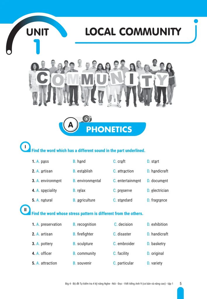 BIG 4 BỘ ĐỀ TỰ KIỂM TRA 4 KỸ NĂNG (CB&NC) TIẾNG ANH 9/1 (GLOBAL)