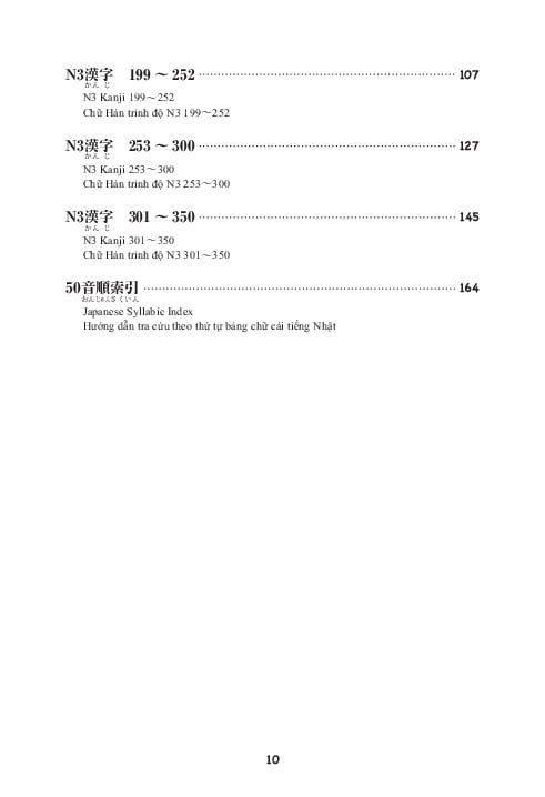 KỲ THI NĂNG LỰC NHẬT NGỮ-SỔ TAY HÁN TỰ N3 350