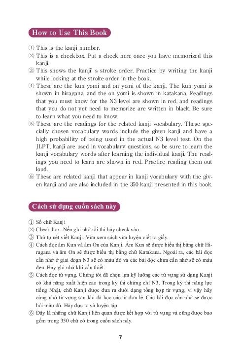 KỲ THI NĂNG LỰC NHẬT NGỮ-SỔ TAY HÁN TỰ N3 350