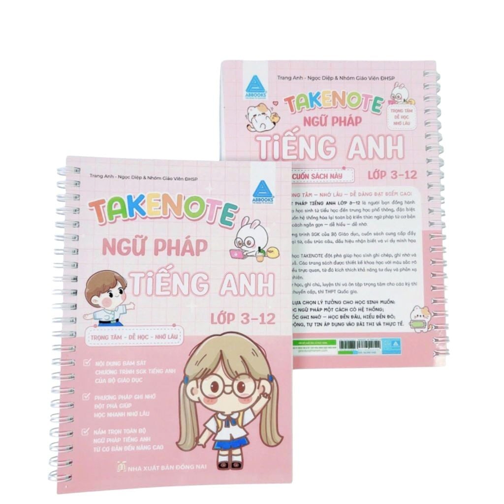 TAKENOTE NGỮ PHÁP TIẾNG ANH LỚP 3-12