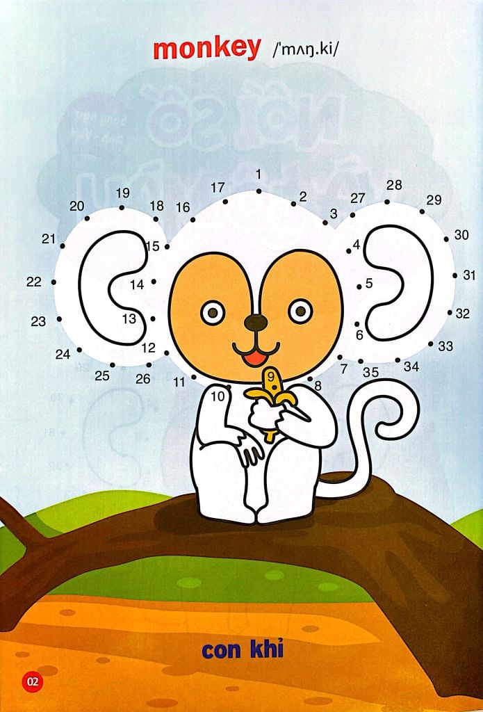 NỐI SỐ VÀ TÔ MÀU  - NHỮNG CON VẬT NGỘ NGHĨNH