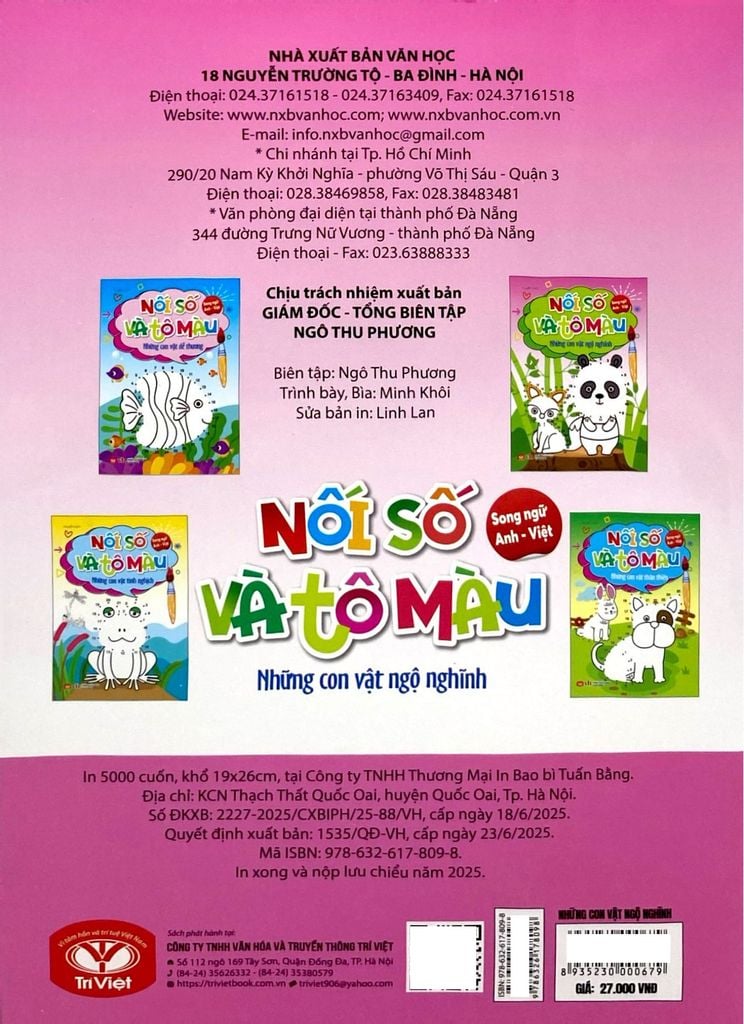 NỐI SỐ VÀ TÔ MÀU  - NHỮNG CON VẬT NGỘ NGHĨNH