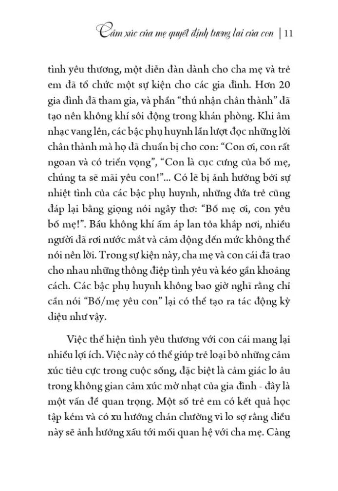 CẢM XÚC CỦA MẸ QUYẾT ĐỊNH TƯƠNG LAI CỦA CON