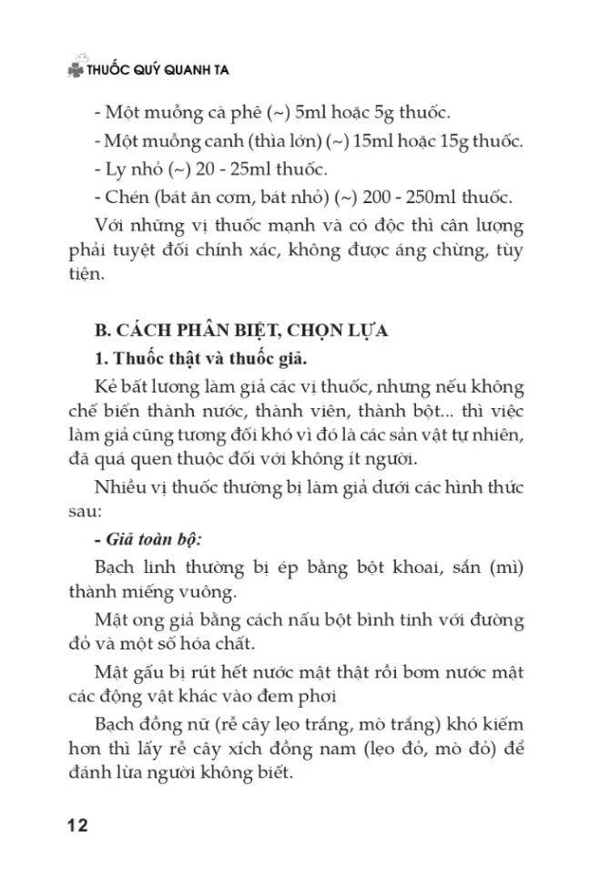 THUỐC QUÝ Ở QUANH TA