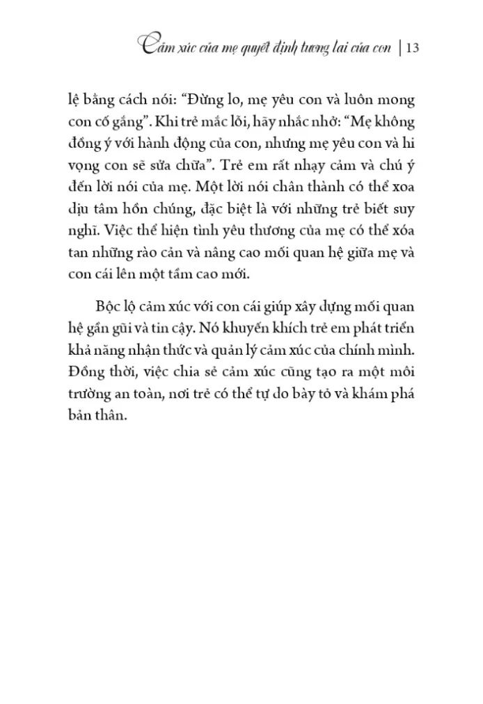 CẢM XÚC CỦA MẸ QUYẾT ĐỊNH TƯƠNG LAI CỦA CON