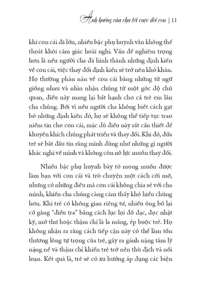 ẢNH HƯỞNG CỦA CHA TỚI CUỘC ĐỜI CON