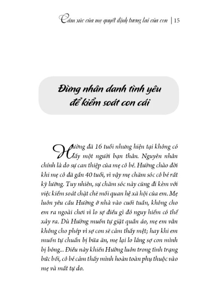 CẢM XÚC CỦA MẸ QUYẾT ĐỊNH TƯƠNG LAI CỦA CON