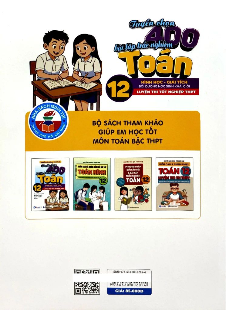 TUYỂN CHỌN 400 BÀI TẬP TOÁN 12 (HÌNH HỌC - GIẢI TÍCH)