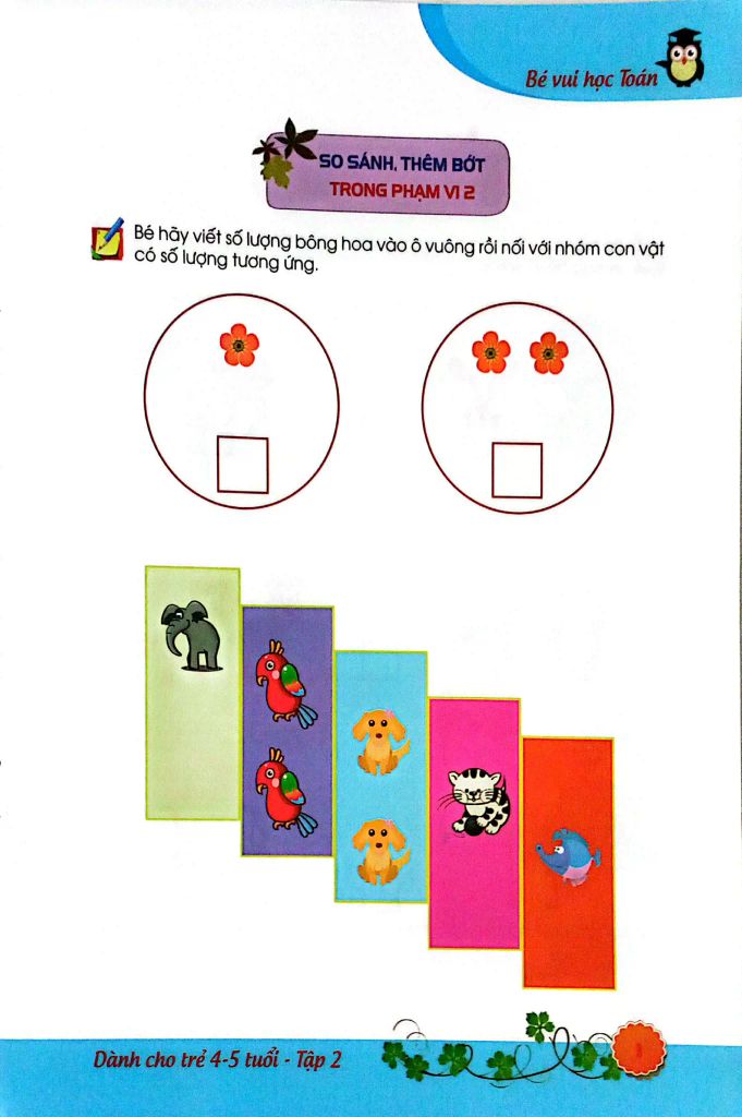 BÉ VUI HỌC TOÁN TẬP 2-DÀNH CHO TRẺ 4-5 TUỔI
