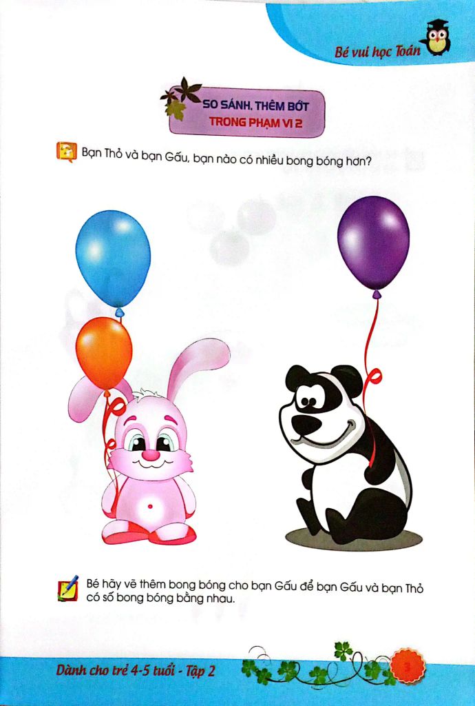 BÉ VUI HỌC TOÁN TẬP 2-DÀNH CHO TRẺ 4-5 TUỔI