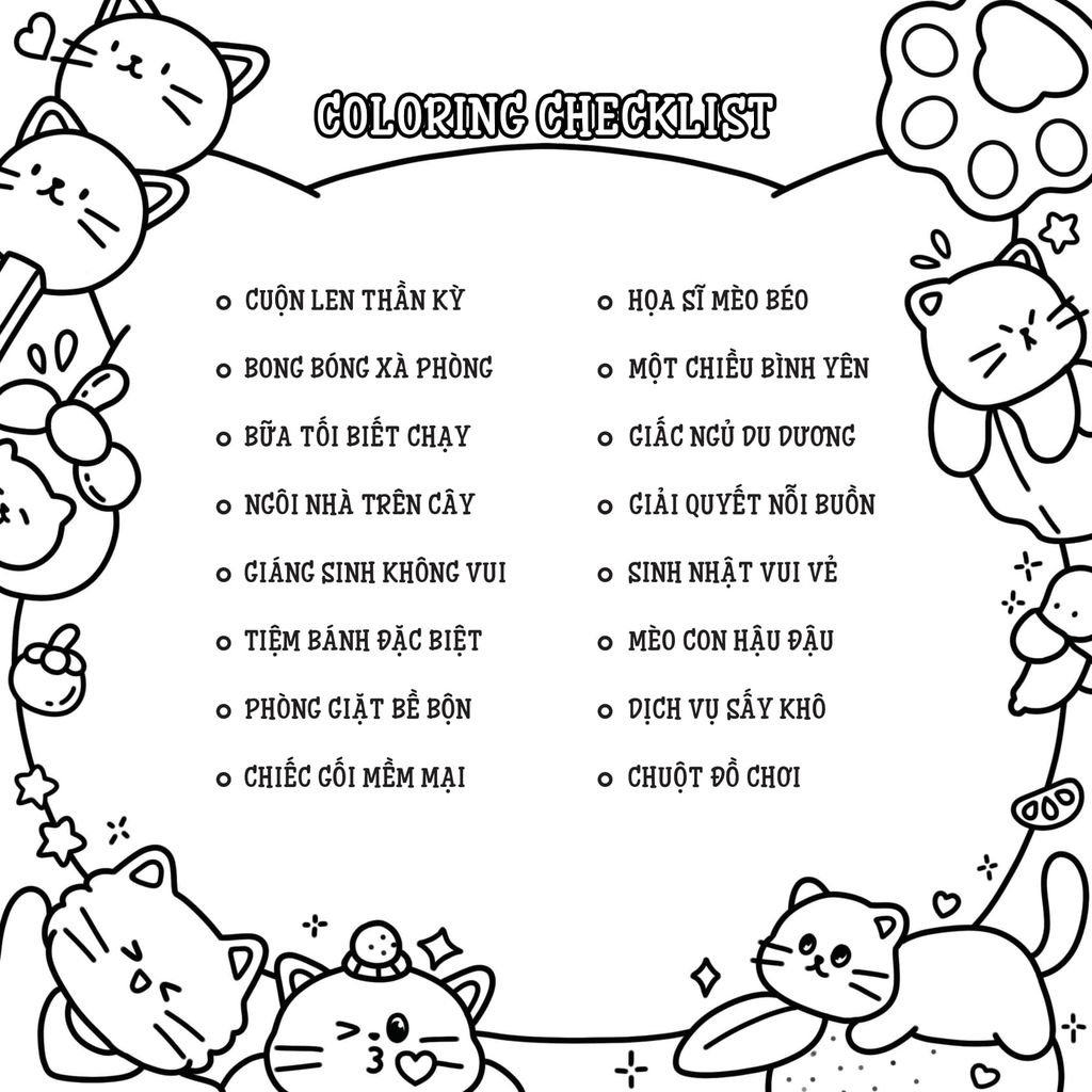 Đảo Mèo - Sách Tô Màu Cho Người Yêu Mèo