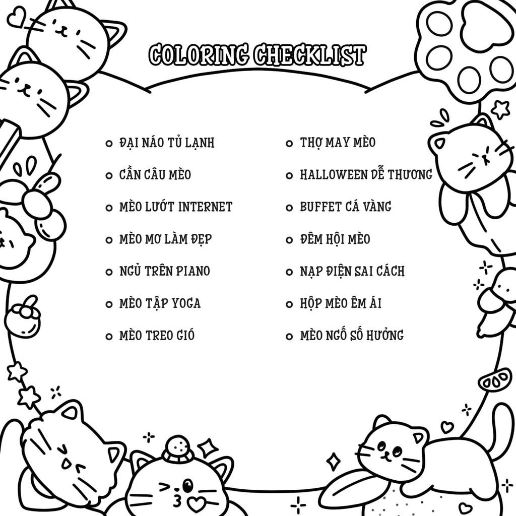 Đảo Mèo - Sách Tô Màu Cho Người Yêu Mèo