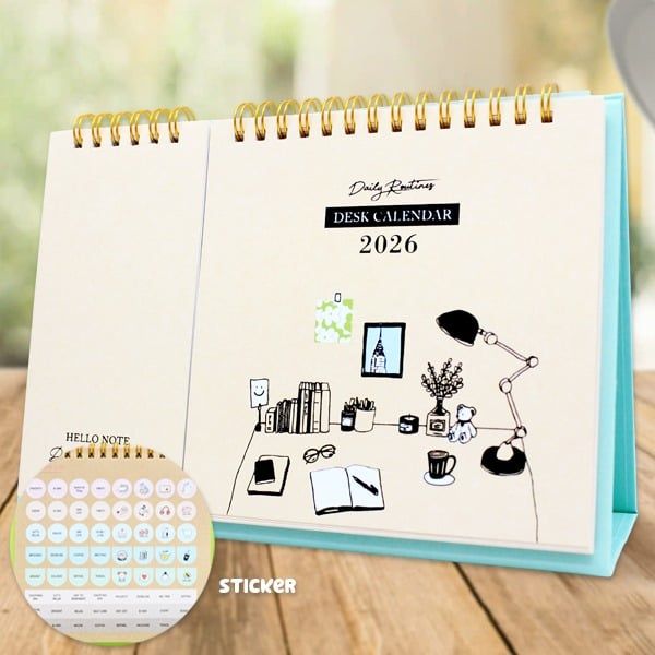 Lịch Linh Lan 2026 - Lịch Bàn Chữ A Calendar 22x15 (Giao mẫu ngẫu nhiên)