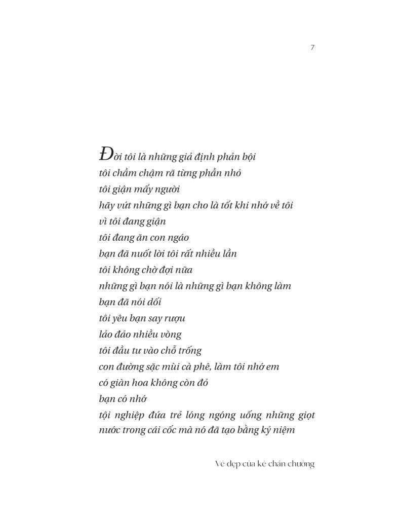 Vẻ Đẹp Của Kẻ Chán Chường-Bán Tự Truyện