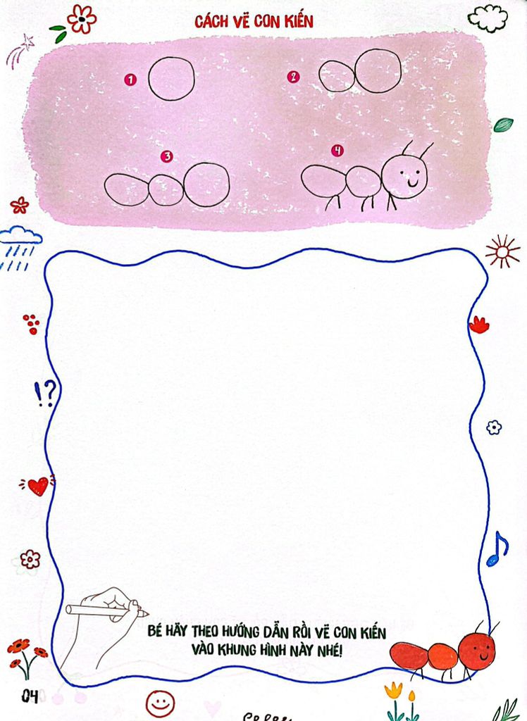 BÉ TẬP VẼ-ĐỘNG VẬT NGỘ NGHĨNH-NHỮNG NÉT VẼ ĐẦU TIÊN