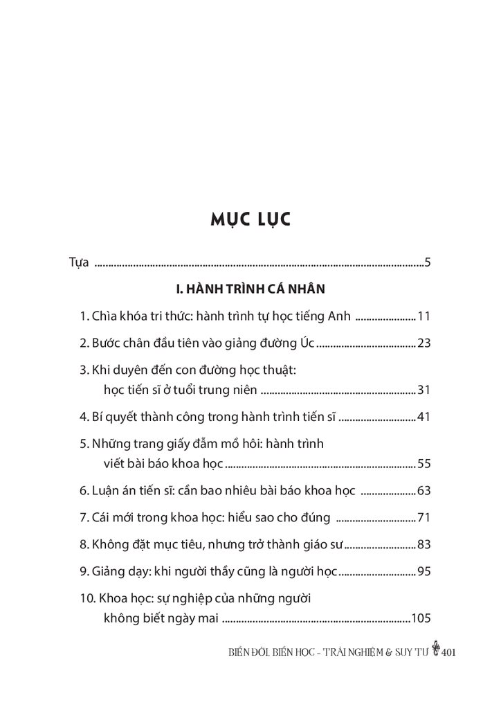 BIỂN ĐỜI BIỂN HỌC-TRẢI NGHIỆM VÀ SUY TƯ