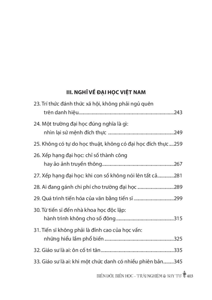 BIỂN ĐỜI BIỂN HỌC-TRẢI NGHIỆM VÀ SUY TƯ