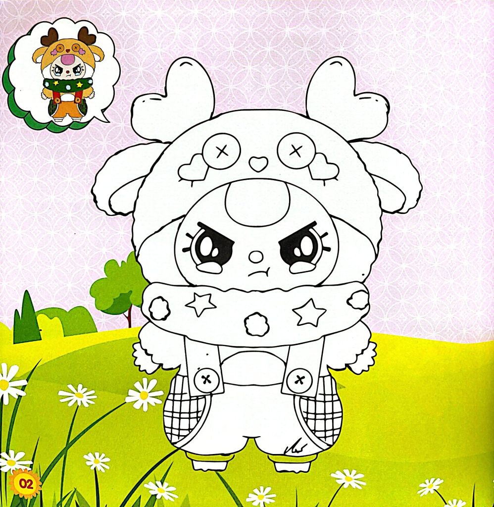 Tô Màu Baby Three Ngọt Ngào-Tặng Kèm Sticker Đáng Yêu