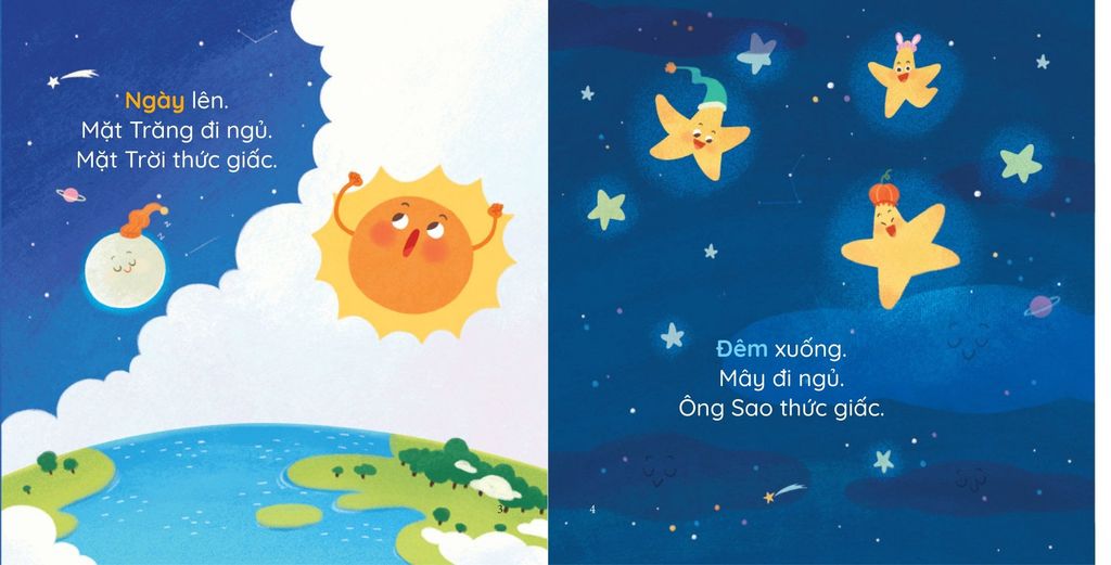 Bé Thông Minh Sinh Hoạt Hằng Ngày: Ngày Lên, Đêm Xuống