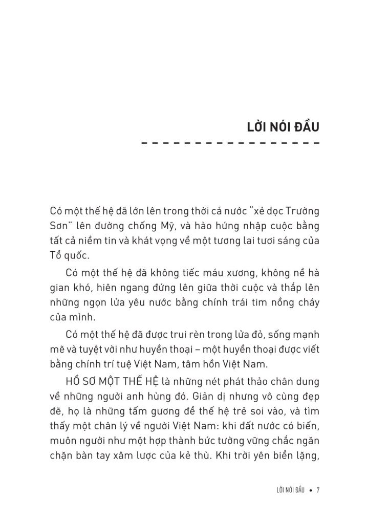 Hồ Sơ Một Thế Hệ