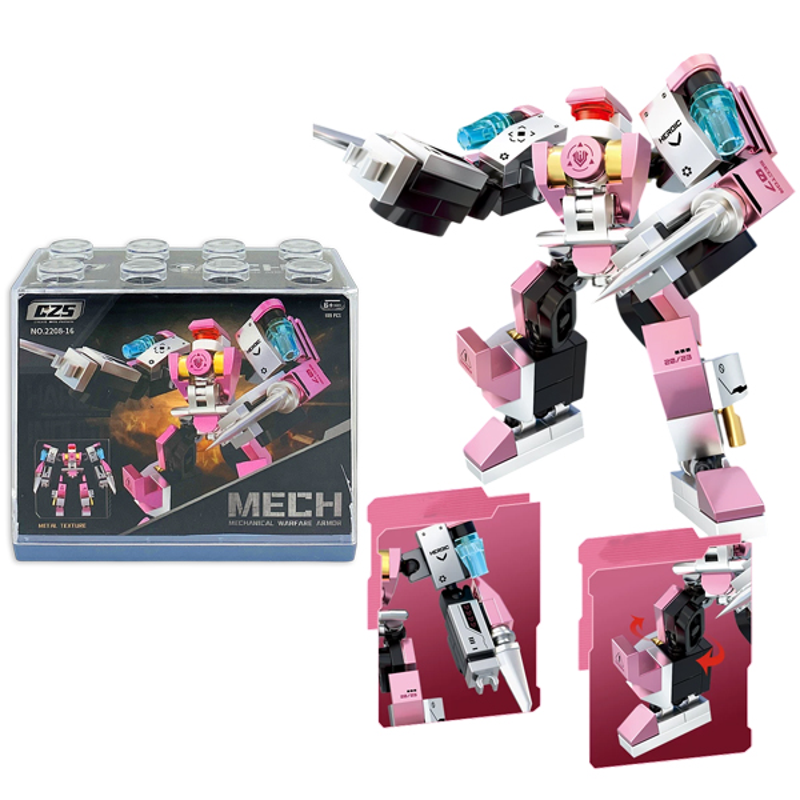 CZS-2208-16 - Bộ Lắp Ráp Mini Mecha – Biệt Đội Người Máy Nhí (Giao Mẫu Ngẫu Nhiên)