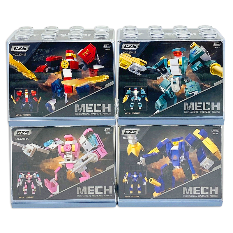 CZS-2208-16 - Bộ Lắp Ráp Mini Mecha – Biệt Đội Người Máy Nhí (Giao Mẫu Ngẫu Nhiên)
