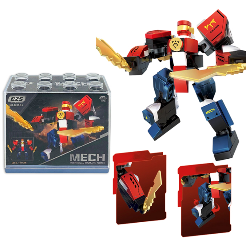 CZS-2208-16 - Bộ Lắp Ráp Mini Mecha – Biệt Đội Người Máy Nhí (Giao Mẫu Ngẫu Nhiên)
