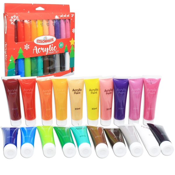 20 Tuýp Màu Vẽ Acrylic 20Ml