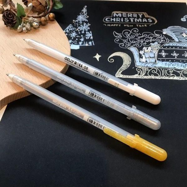 SAKURA - Bộ Bút Gel Màu, Metallic & Bút Trắng (3 Cây)