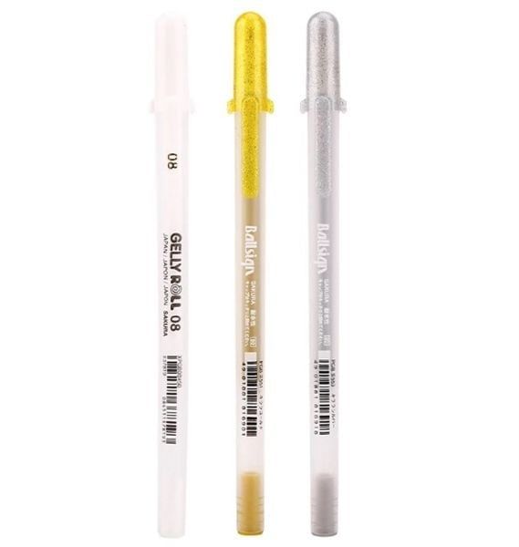SAKURA - Bộ Bút Gel Màu, Metallic & Bút Trắng (3 Cây)