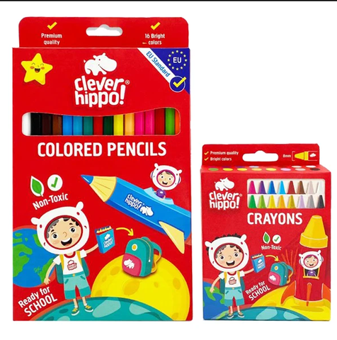 Cleverhippo Combo Màu Sáp & Màu Chì Cb161601 (Vta)