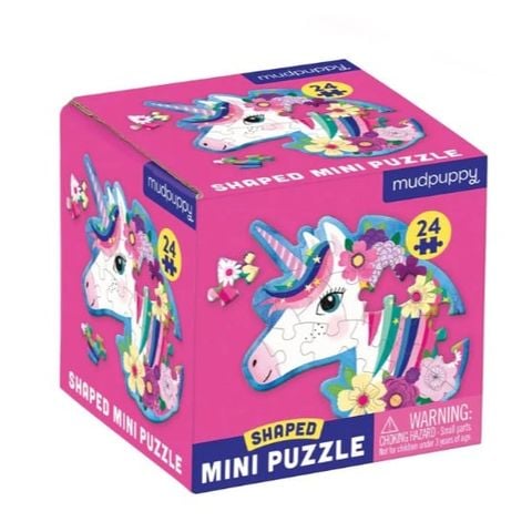 24 Piece Shaped Mini Puzzle: Unicorn