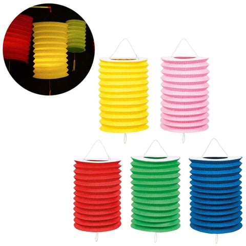 SET LỒNG ĐÈN XẾP TRỤ 5 MÀU (VINACRAFT)