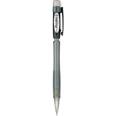 Bút Chì Bấm Pentel FIESTA 0.5mm - AX105A Thân Nhựa Trong Có Gôm - Màu Đen