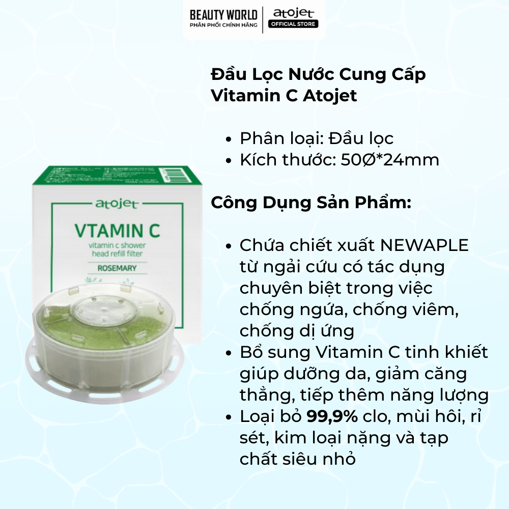 Đầu Lọc Nước- Vitamin Head Filter (Beautyworld)