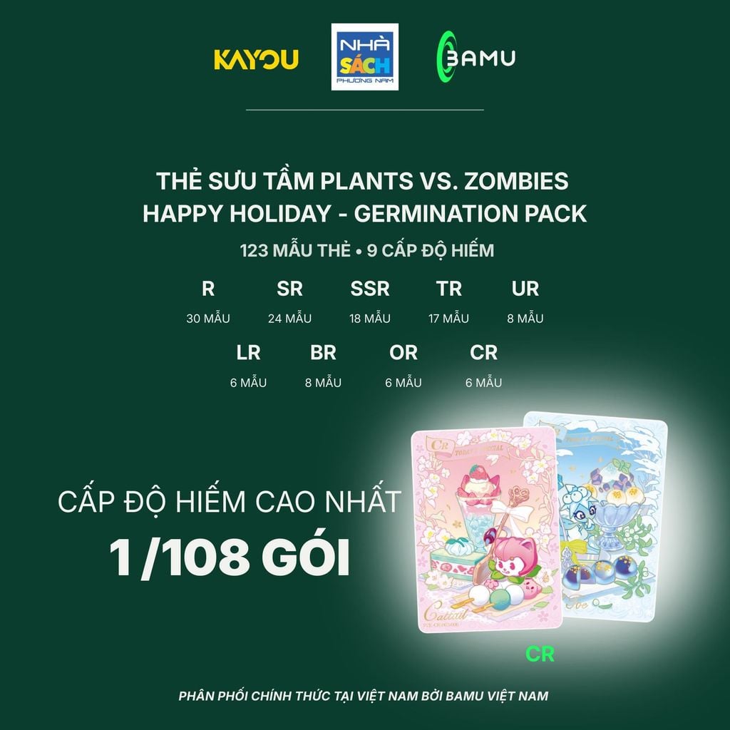 Kayou Bộ Thẻ Sưu Tầm Plants Vs Zombies Kỳ Nghỉ Vui Vẻ Gói Nảy Mầm Bản 1 Hh00011 (Bamu)