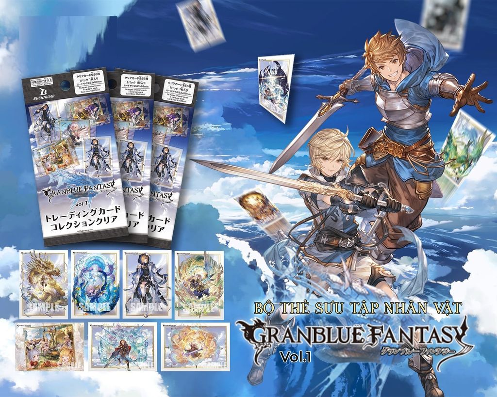 Bộ Thẻ Sưu Tập Grandblue Fantasy Thẻ Trong Suốt Vol.1 Gf-Cc01