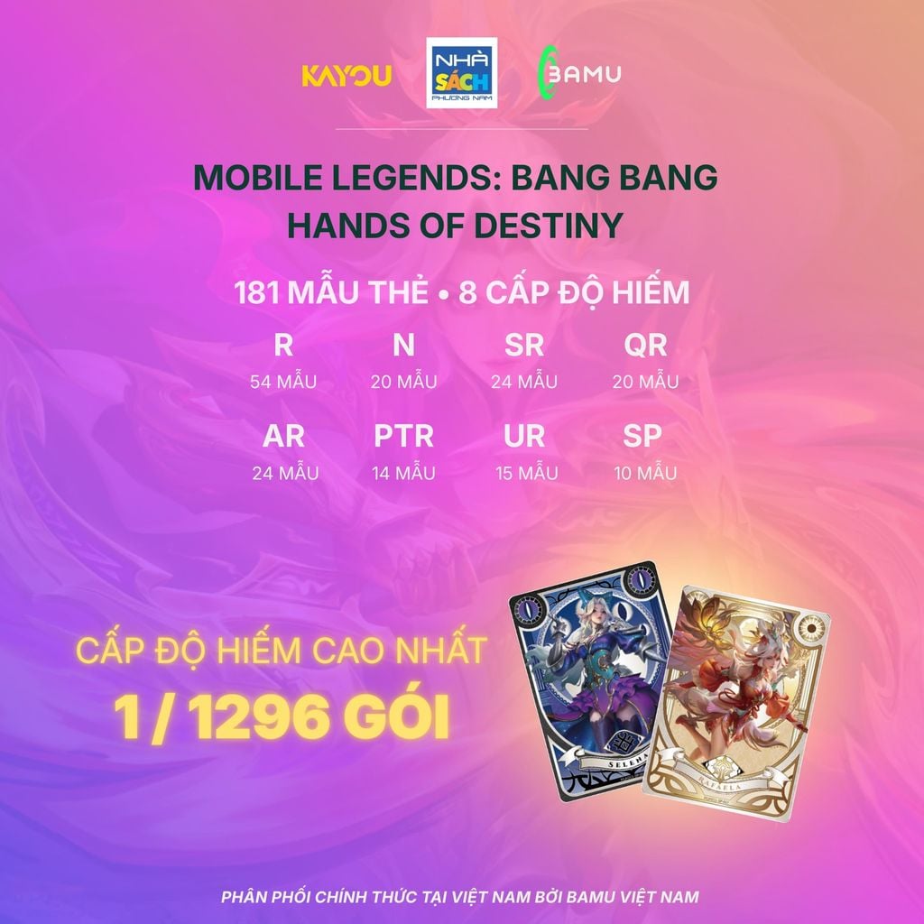 Kayou Hộp Thẻ Sưu Tầm ML:BB – Bàn Tay Định Mệnh – 001A HH00072 (Bamu)