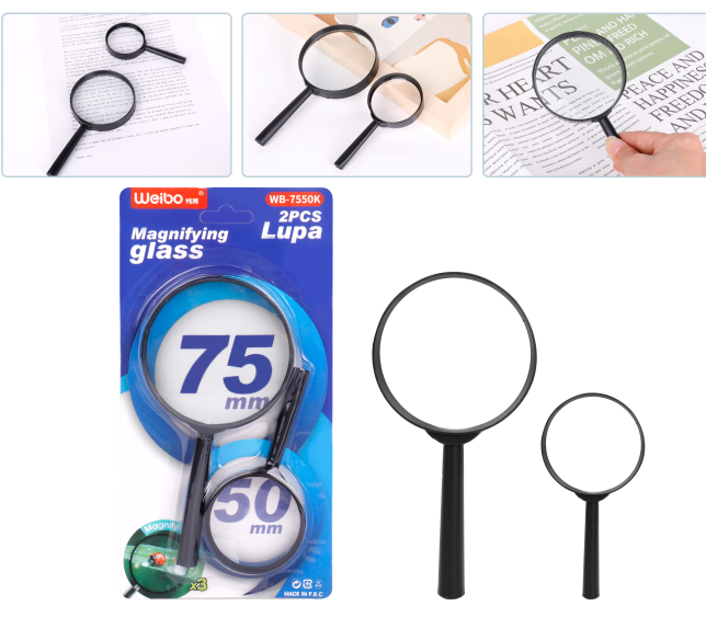 Bộ 2 Kính Lúp 75 & 50Mm Wb-7550K H/12 (Thnk098)
