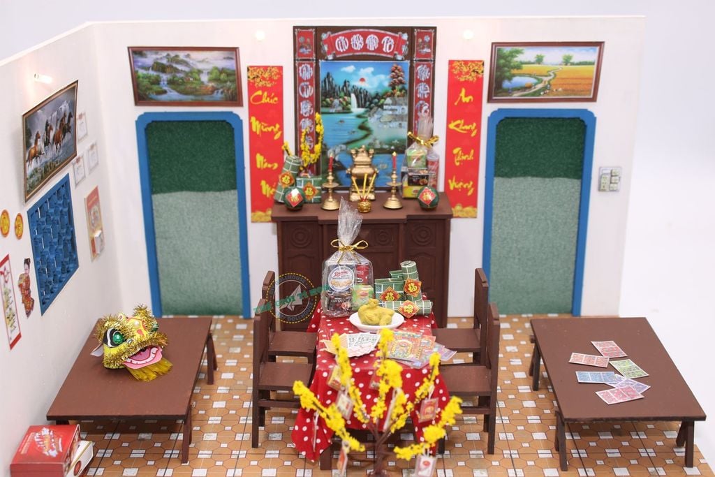 Mô Hình Tết Sài Gòn Xưa Tí Hon - Tết Sum Vầy - TX06